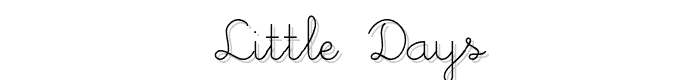 Little Days font